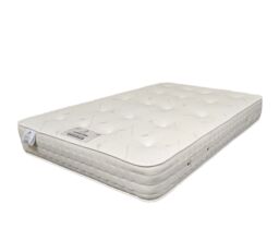 Knight Sleep Cashmere 2000 Silk Pocket Spring Medium Firm Natural Mattress With Edge Support in White - Size: Super King - thumbnail 2