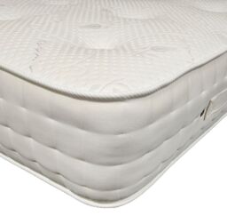 Knight Sleep Cashmere 2000 Silk Pocket Spring Medium Firm Natural Mattress With Edge Support in White - Size: Super King - thumbnail 6