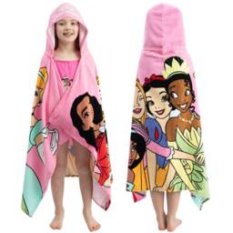 Disney Women's Princess Hooded Wrap Towel in Pink - thumbnail 2