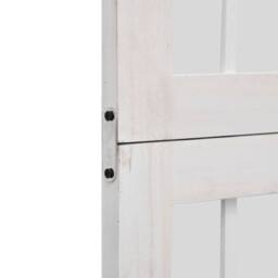 Berkfield Home Room Divider 6 Panels White Solid Wood Paulownia - thumbnail 6