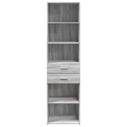 Berkfield Home Highboard Grey Sonoma 50x42.5x185 cm Engineered Wood - thumbnail 4