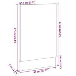 Berkfield Home Dishwasher Panel Lyon Sonoma Oak 45x3x67 cm Engineered Wood in Brown - Size: 45 x 3 x 67 cm - thumbnail 8