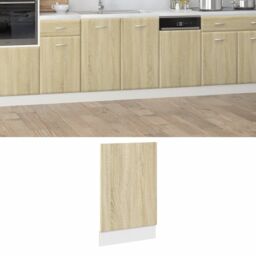 Berkfield Home Dishwasher Panel Lyon Sonoma Oak 45x3x67 cm Engineered Wood in Brown - Size: 45 x 3 x 67 cm - thumbnail 1