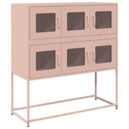 Berkfield Home Sideboard Pink 100.5x39x107 cm Cold-rolled Steel - thumbnail 3