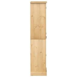 Berkfield Home Wardrobe Corona 55x38x170 cm Solid Wood Pine in Light Tan - Size: 55 x 38 x 170 cm - thumbnail 5