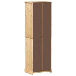 Berkfield Home Wardrobe Corona 55x38x170 cm Solid Wood Pine in Light Tan - Size: 55 x 38 x 170 cm - thumbnail 6