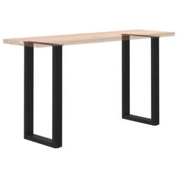 Berkfield Home Coffee Table Legs U-Shaped 2 pcs Black 50x(90-91) cm Steel - thumbnail 8
