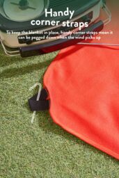 Slumberdown Unwind Outside Waterproof Adult Blanket in Burnt Orange - Size: 160 cm x 200 cm - thumbnail 4