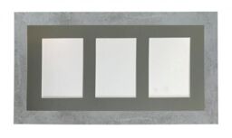 Frames & Mirrors 4U Metro Mineral Grey Frame with Dark Grey Mount for 3 Image Sizes 7 x 5 Inch in Mid Grey - thumbnail 1