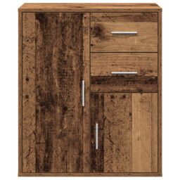 Berkfield Home Sideboard with Drawer with Shelf with Storage with Door Old wood 60 x 31 x 70 cm Engineered wood in Brown - thumbnail 6