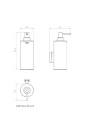 Cosmic Soap dispenser, 240 ml capacity, Copper, Architect S+ Collection in Gold - thumbnail 5
