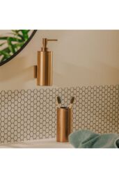 Cosmic Soap dispenser, 240 ml capacity, Copper, Architect S+ Collection in Gold - thumbnail 4
