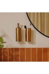 Cosmic Soap dispenser, 240 ml capacity, Copper, Architect S+ Collection in Gold - thumbnail 3