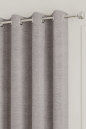 Enhanced Living Thick Boucle Thermal Room Darkening Eyelet Curtain For Living Room & Bedrooms in Silver - Size: 229 cm width x 229 cm drop - thumbnail 2