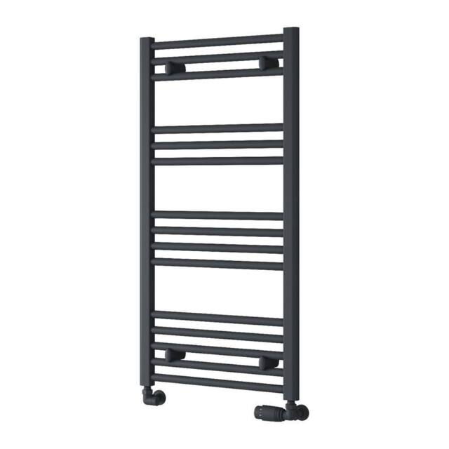 Bathroom Kingdom Capo Anthracite Straight Heated Towel Rail 1000x500 in Grey - image 1