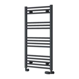 Bathroom Kingdom Capo Anthracite Straight Heated Towel Rail 1000x500 in Grey