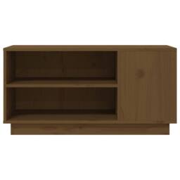 Berkfield Home TV Cabinet Honey Brown 80x35x40.5 cm Solid Wood Pine - thumbnail 5