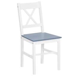Wyld and Coco 4-Seater Solid Pine Dining Set - White and Grey 120 x 75 cm - thumbnail 5