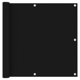 Berkfield Home Balcony Screen Black 90x300 cm Oxford Fabric - thumbnail 2