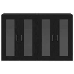 Berkfield Home Wall Mounted Cabinets 2 pcs Black Oak 69, 5x34x90 cm Engineered Wood - Size: 5 x 34 x 90 cm - thumbnail 6