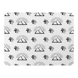 Benjamin Tate Design Egyptian Pyramid & Ankh Blanket in Natural - Size: 120 cm x 150 cm - thumbnail 1