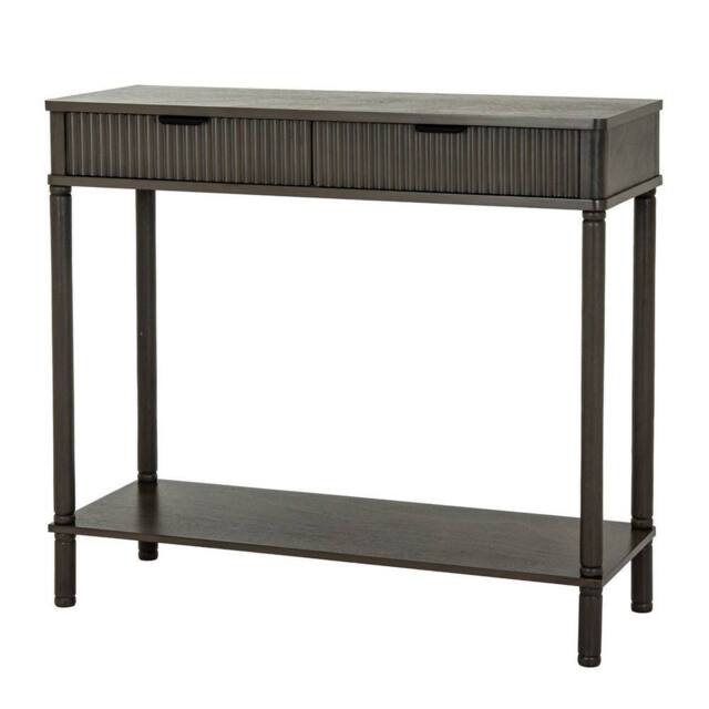 Lemon Pavilion Furniture and Decor Reed Collection 2 Drawer Console Table - Wood - L33xW90xH80 cm - Brown