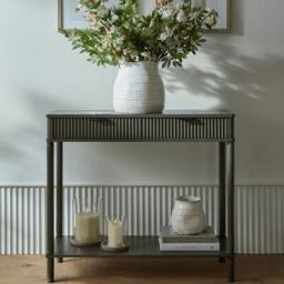 Lemon Pavilion Furniture and Decor Reed Collection 2 Drawer Console Table - Wood - L33xW90xH80 cm - Brown - thumbnail 4