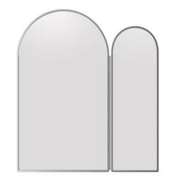 KEEPREAPER Sleek Bathroom Cabinet with Mirror & Storage 60 x 70 in Silver - thumbnail 8