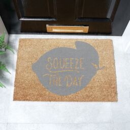 Artsy Mats Grey Fun Squeeze The Day Doormat - Size: 40 cm x 60 cm - thumbnail 2