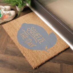 Artsy Mats Grey Fun Squeeze The Day Doormat - Size: 40 cm x 60 cm - thumbnail 3
