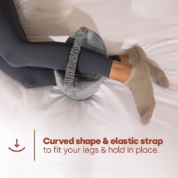 LIVIVO Leg Pillow Grey Memory Foam Knee Pillow for Side Sleepers Pain Relief with Washable Cover Strap - thumbnail 3