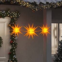 Berkfield Home Christmas Lights with LEDs 3 pcs Foldable Yellow - thumbnail 2