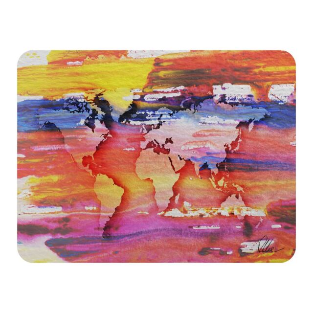 Benjamin Tate Design Painty Map Blanket in Natural - Size: 120 cm x 150 cm - image 1