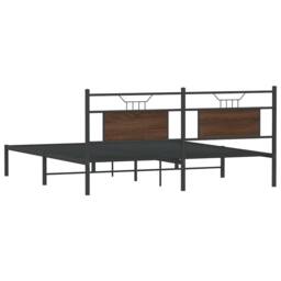 Berkfield Home Bed Frame without Mattress Brown Oak 183x203 cm Engineered Wood - thumbnail 8