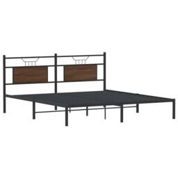 Berkfield Home Bed Frame without Mattress Brown Oak 183x203 cm Engineered Wood - thumbnail 3