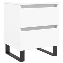 Berkfield Home Bedside Cabinet White 40x35x50 cm Engineered Wood - Size: 40 x 35 x 50 cm - thumbnail 2