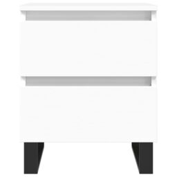 Berkfield Home Bedside Cabinet White 40x35x50 cm Engineered Wood - Size: 40 x 35 x 50 cm - thumbnail 5