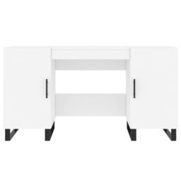 Berkfield Home Desk White 140x50x75 cm Engineered Wood - Size: 140 x 50 x 75 cm - thumbnail 6