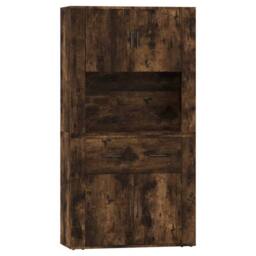 Berkfield Home Highboard Smoked Oak Engineered Wood in Brown - thumbnail 1