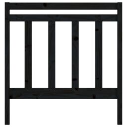 Berkfield Home Bed Headboard Black 96x4x100 cm Solid Wood Pine - Size: 96 x 4 x 100 cm - thumbnail 4