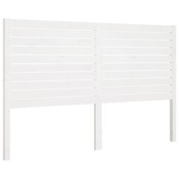Berkfield Home Bed Headboard White 126x4x100 cm Solid Wood Pine - Size: 126 x 4 x 100 cm
