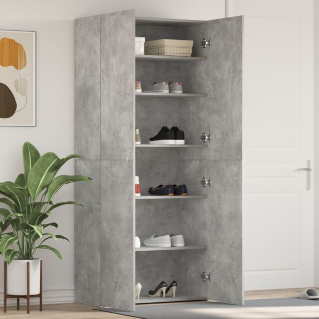Berkfield Home Shoe Cabinet Concrete grey Engineered Wood Shoe Cabinet - image 1