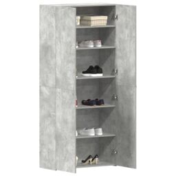 Berkfield Home Shoe Cabinet Concrete grey Engineered Wood Shoe Cabinet - thumbnail 3