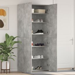 Berkfield Home Shoe Cabinet Concrete grey Engineered Wood Shoe Cabinet - thumbnail 1