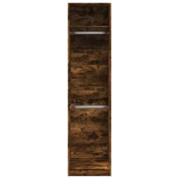 Berkfield Home Wardrobe Smoked Oak 50x50x200 cm Engineered Wood in Brown - Size: 50 x 50 x 200 cm - thumbnail 4