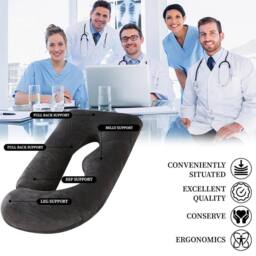 "Havendro Black 59"" G Shaped Soft Cushion Maternity Support for Pregnant Women" - thumbnail 4