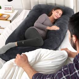 "Havendro Black 59"" G Shaped Soft Cushion Maternity Support for Pregnant Women" - thumbnail 3