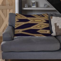 Benjamin Tate Design Geometric Tiles Blanket in Natural - Size: 120 cm x 150 cm - thumbnail 2