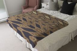 Benjamin Tate Design Geometric Tiles Blanket in Natural - Size: 120 cm x 150 cm - thumbnail 3