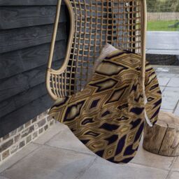 Benjamin Tate Design Geometric Tiles Blanket in Natural - Size: 120 cm x 150 cm - thumbnail 4